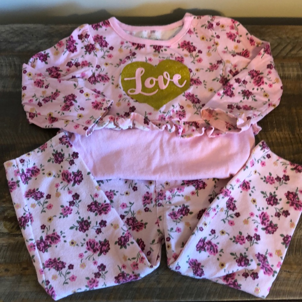 Baby Girl 18month floral outfit